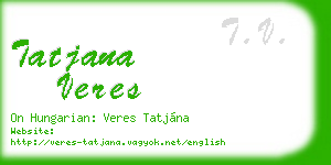 tatjana veres business card